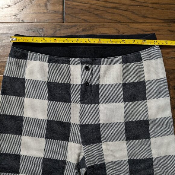 Old Navy waffle pajama PJ leggings buffalo plaid size small tall - Picture 4 of 11